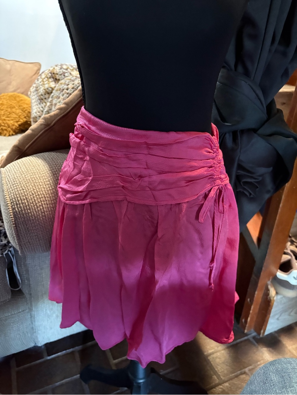 Aerie Women’s Fuchsia Tiered Wrap Skirt